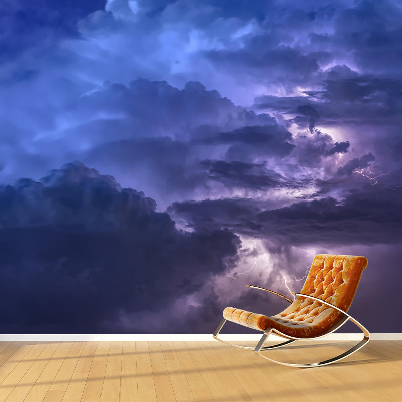 Thunderstorm Scenery Mural Decal Modern Decorative Bedroom Wall Covering
