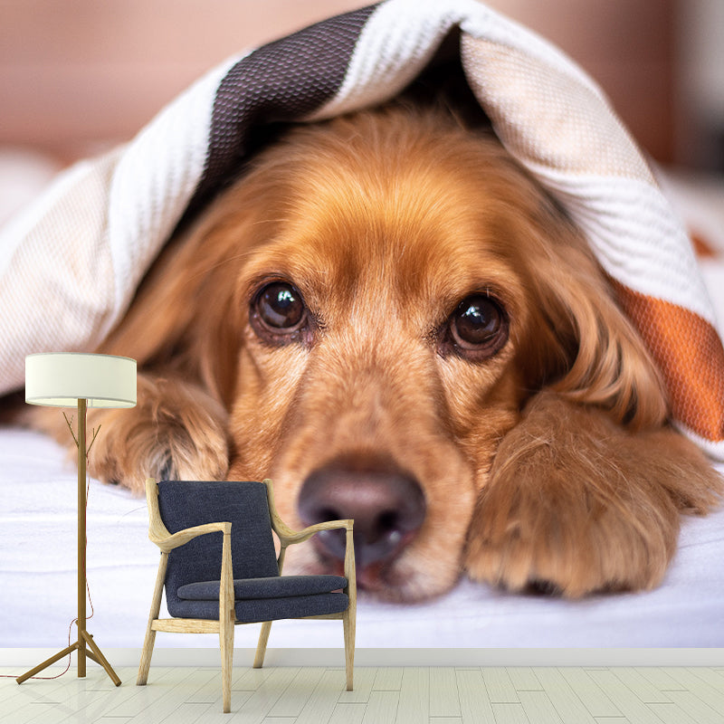 Full Size Photography Lovely Dog Mural Wallpaper Wall Decor for Boys Room