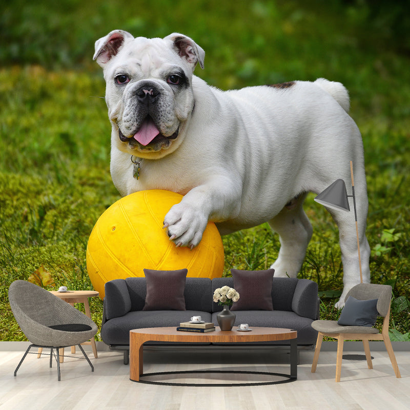 Cute Dog Wall Mural for Children Bedroom Wall Covering, Custom Made Moisture Resistant