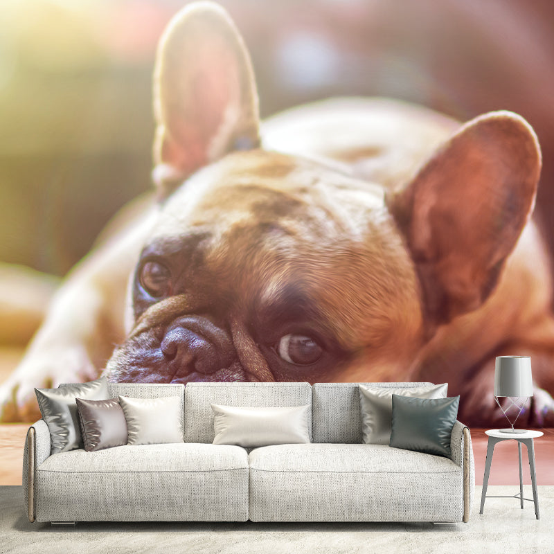 Cute Dog Wall Mural for Children Bedroom Wall Covering, Custom Made Moisture Resistant