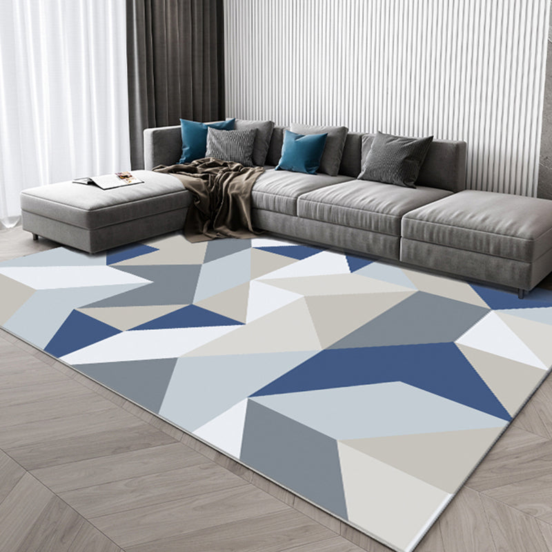 Meerkleurig causaal binnentapijt, polyester driehoekig printtapijt, antislip rugtapijt voor woondecoratie