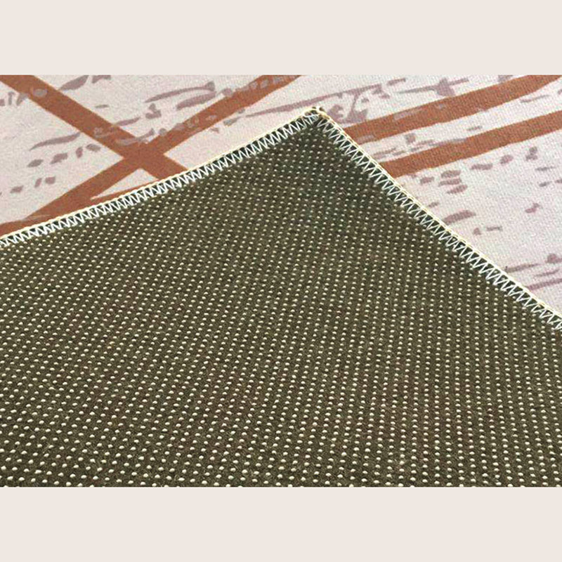 Light Color Modern Rug Polyester Carpet Geometric Lines Indoor Rug Non-Slip Backing for Living Room