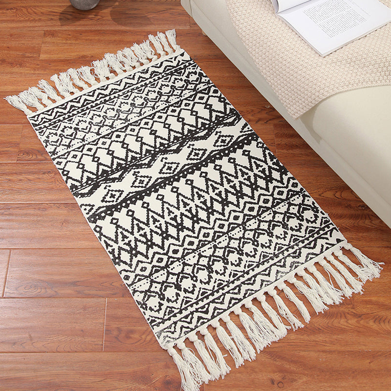 Klassiker Americana Indoor Teppich Antique Baumwollmischte Teppich Easy Care Teppich mit Fransen für Wohnzimmer