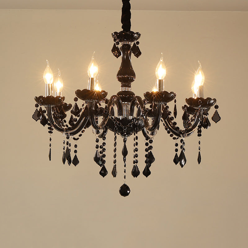 Lámpara de araña de velas iluminación de vidrio tradicional iluminación para restaurante