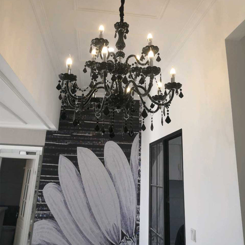 Lámpara de araña de velas iluminación de vidrio tradicional iluminación para restaurante