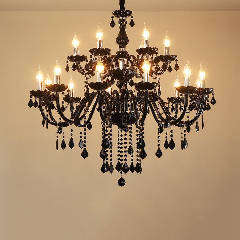 Lámpara de araña de velas iluminación de vidrio tradicional iluminación para restaurante