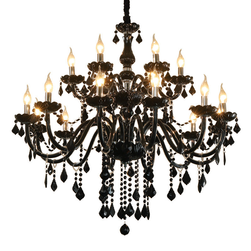 Lámpara de araña de velas iluminación de vidrio tradicional iluminación para restaurante