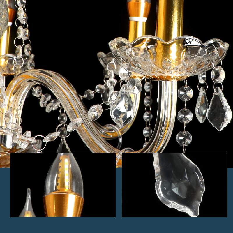 Kerze Kronleuchter Leuchte Traditionelle Kristallheizbeleuchtung für das Restaurant