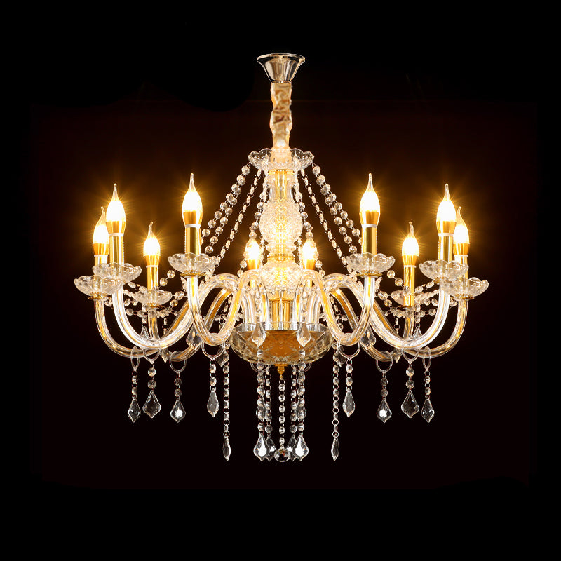 Kerze Kronleuchter Leuchte Traditionelle Kristallheizbeleuchtung für das Restaurant