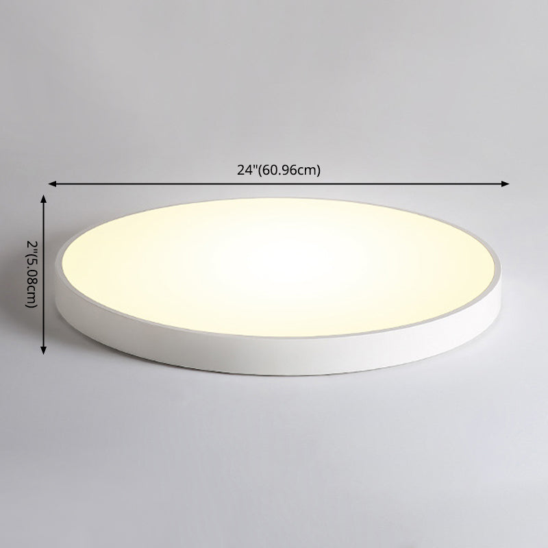 Modern Style Flush Ceiling Lights Macaron Metal LED Light for Living Room