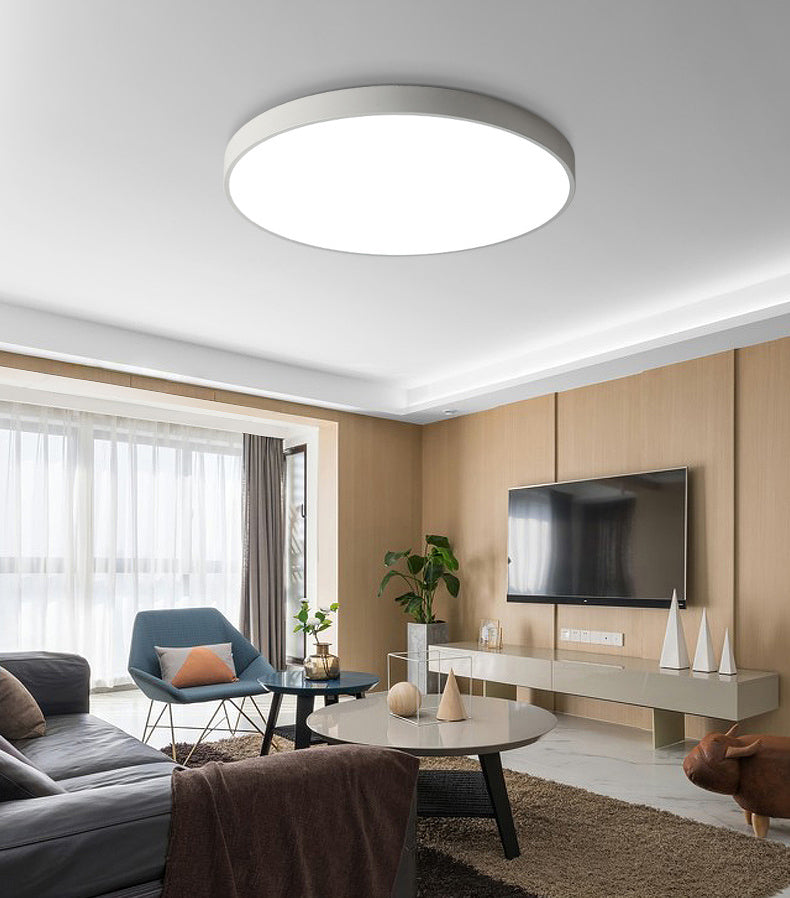 Luces de techo empotradas de estilo moderno, luz LED de metal Macaron para sala de estar