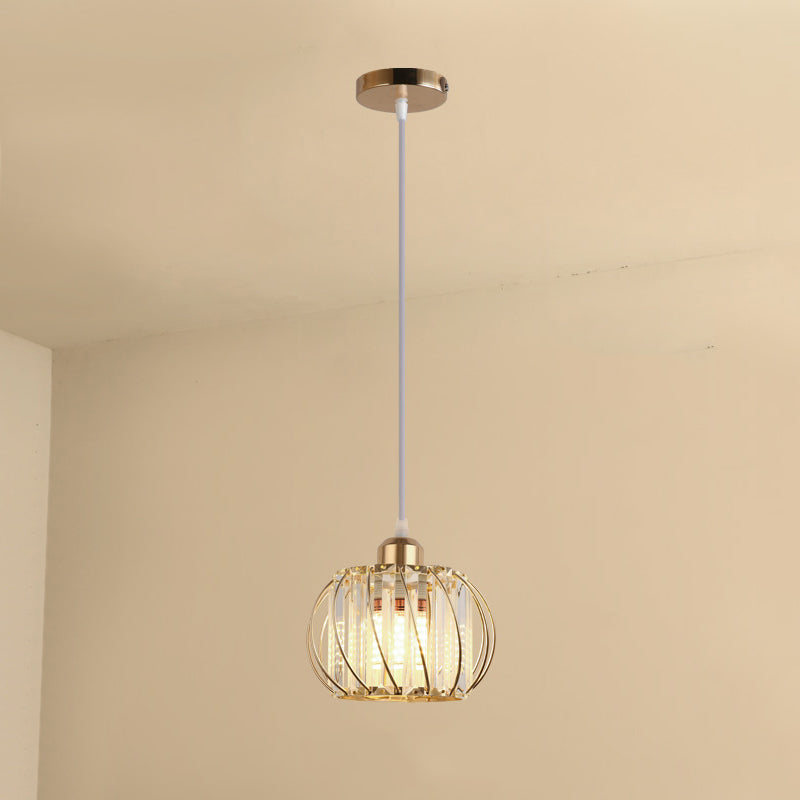 Luminaire pendentif en cristal globe Lumière suspendue minimaliste pour salle à manger