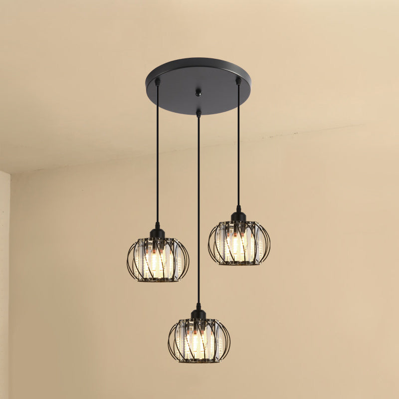 Luminaire pendentif en cristal globe Lumière suspendue minimaliste pour salle à manger