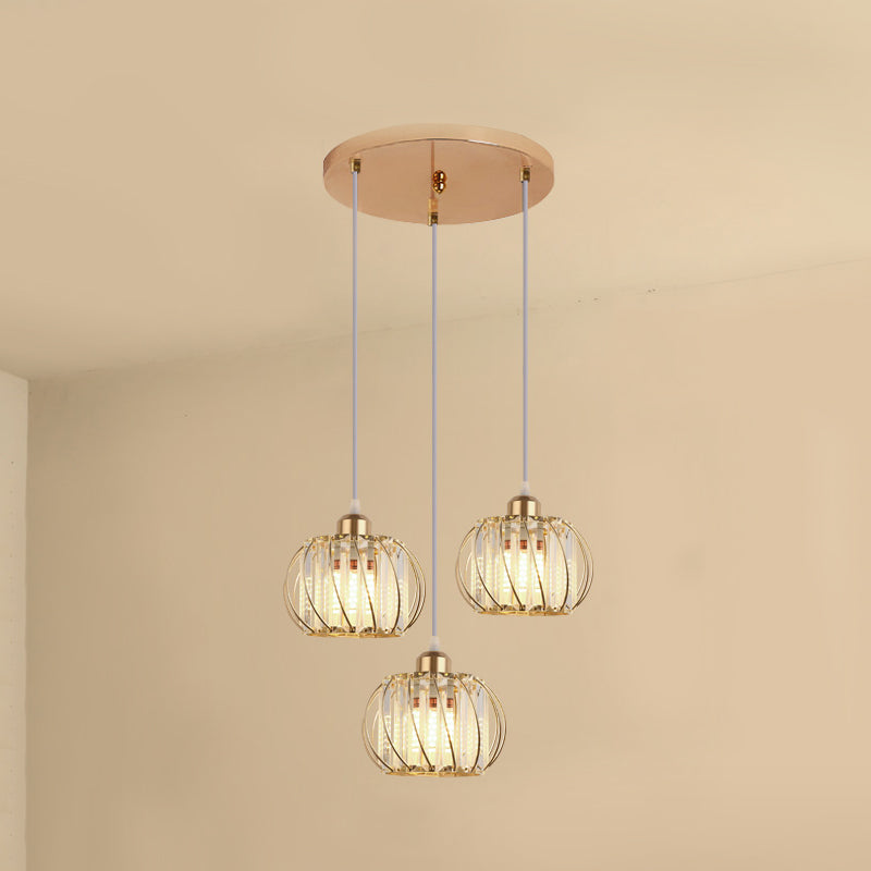 Luminaire pendentif en cristal globe Lumière suspendue minimaliste pour salle à manger