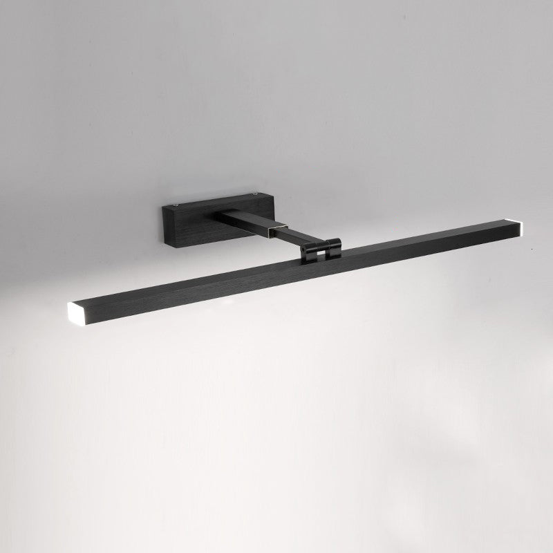 Strip Wall Mounted Light Fixture Nordic Metal LED Bathroom Wall Sconce Lighting in Black