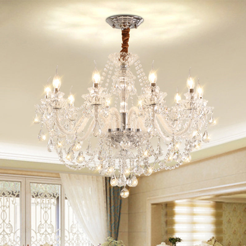 Kerze Kronleuchter Leuchte Traditionelle Kristallheizbeleuchtung für das Restaurant