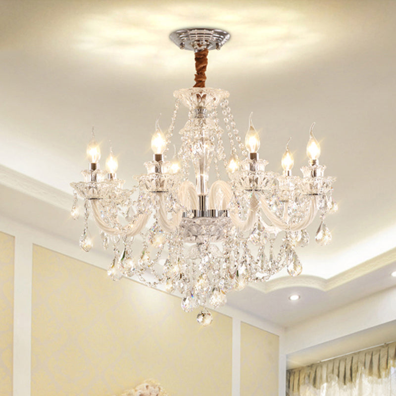 Kerze Kronleuchter Leuchte Traditionelle Kristallheizbeleuchtung für das Restaurant