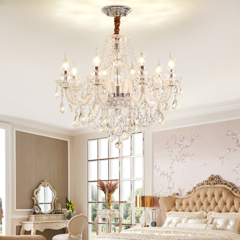 Kerze Kronleuchter Leuchte Traditionelle Kristallheizbeleuchtung für das Restaurant