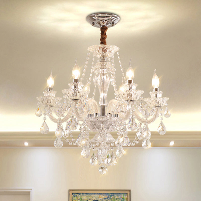 Kerze Kronleuchter Leuchte Traditionelle Kristallheizbeleuchtung für das Restaurant