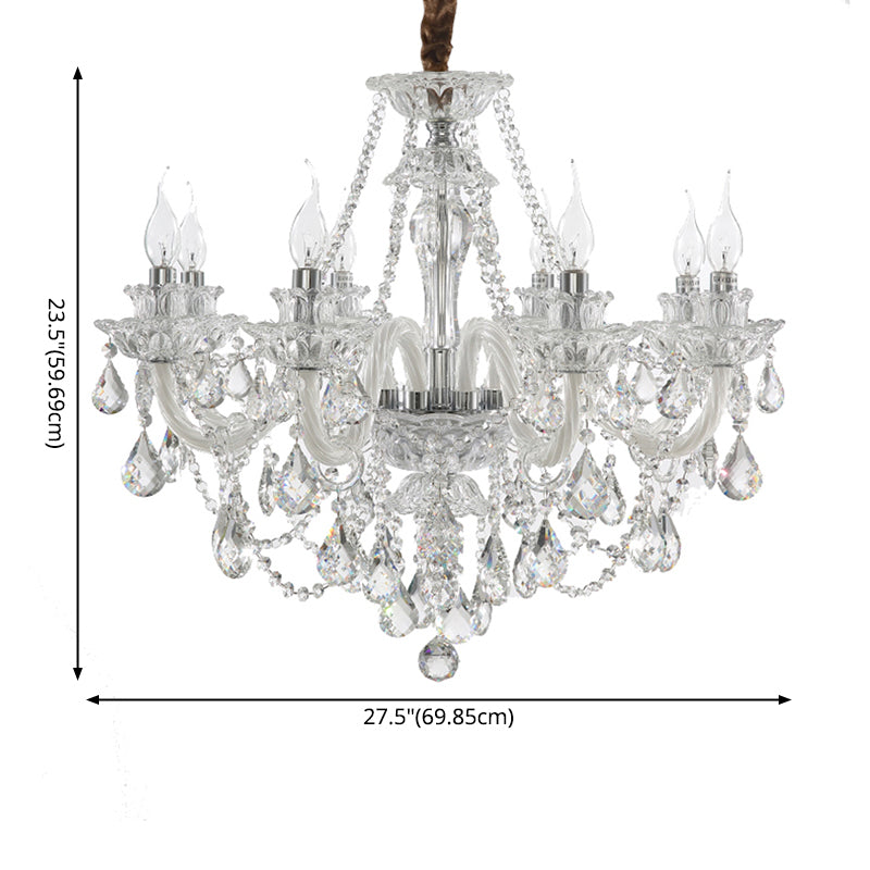 Kerze Kronleuchter Leuchte Traditionelle Kristallheizbeleuchtung für das Restaurant
