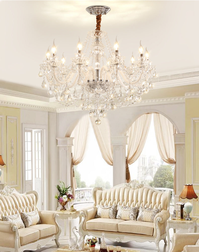 Kerze Kronleuchter Leuchte Traditionelle Kristallheizbeleuchtung für das Restaurant