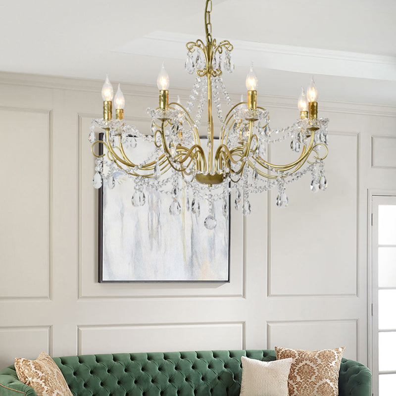 Candle Chandelier Light Fixture Traditional Metal Pendant Lighting for Restaurant