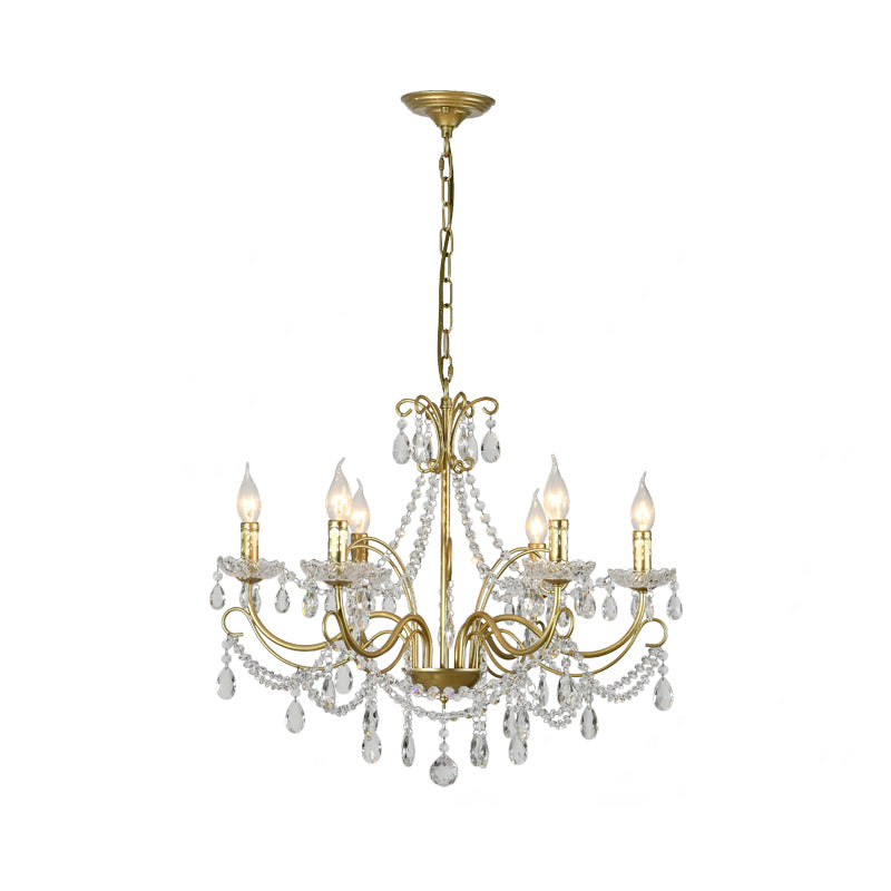 Candle Chandelier Light Fixture Traditional Metal Pendant Lighting for Restaurant