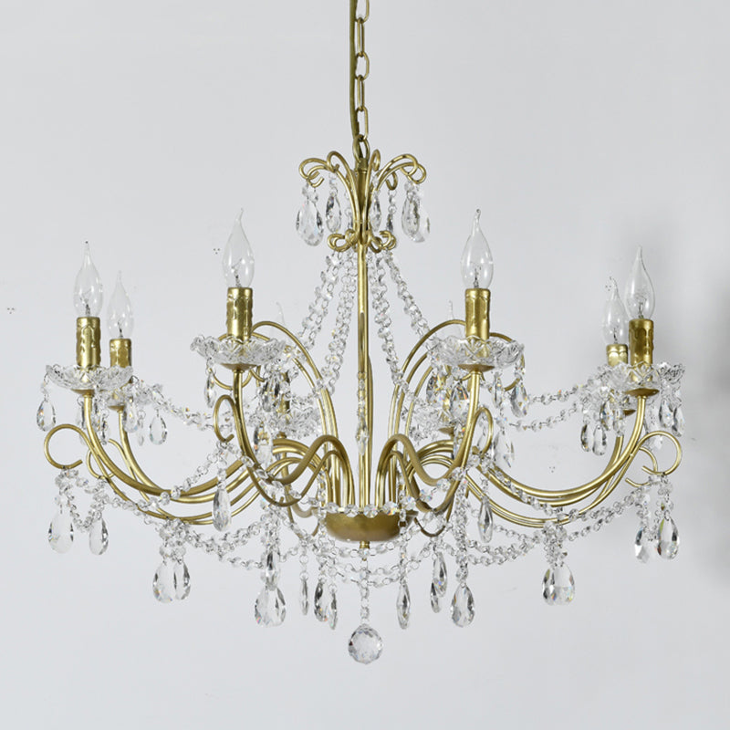 Candle Chandelier Light Fixture Traditional Metal Pendant Lighting for Restaurant