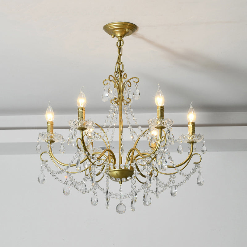 Candle Chandelier Light Fixture Traditional Metal Pendant Lighting for Restaurant