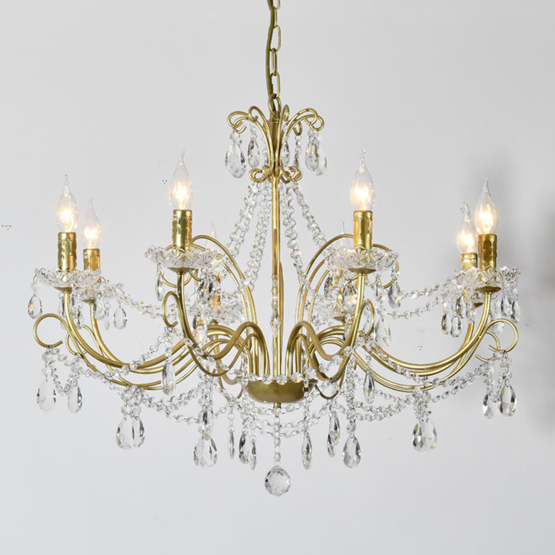 Candle Chandelier Light Fixture Traditional Metal Pendant Lighting for Restaurant
