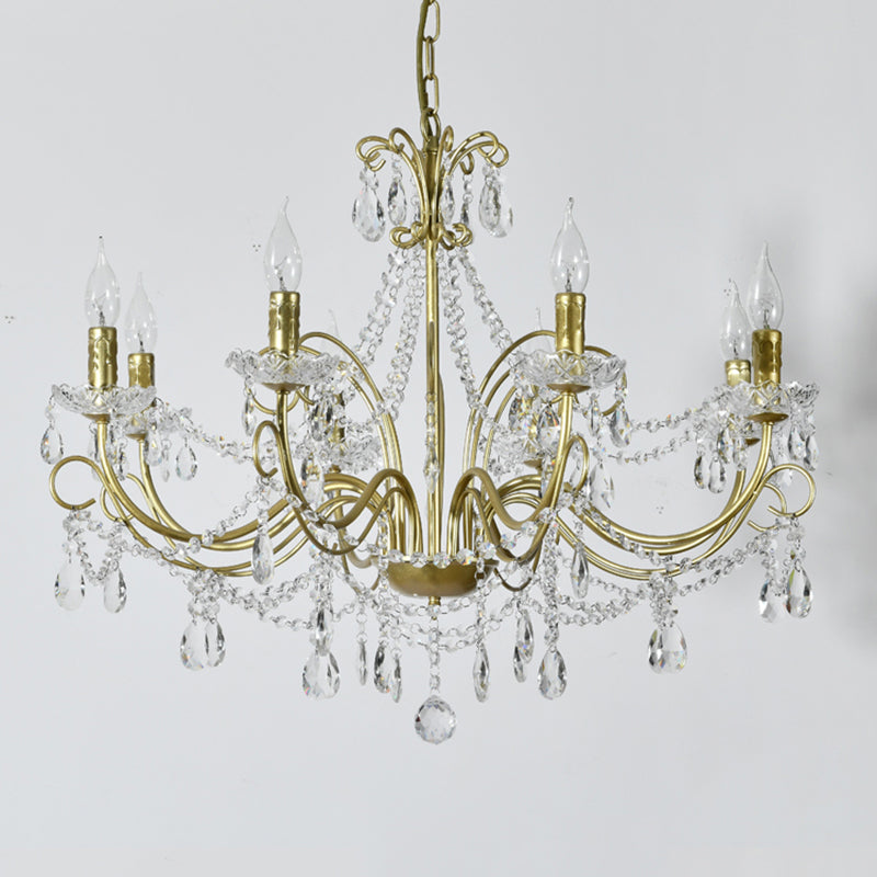Candle Chandelier Light Fixture Traditional Metal Pendant Lighting for Restaurant