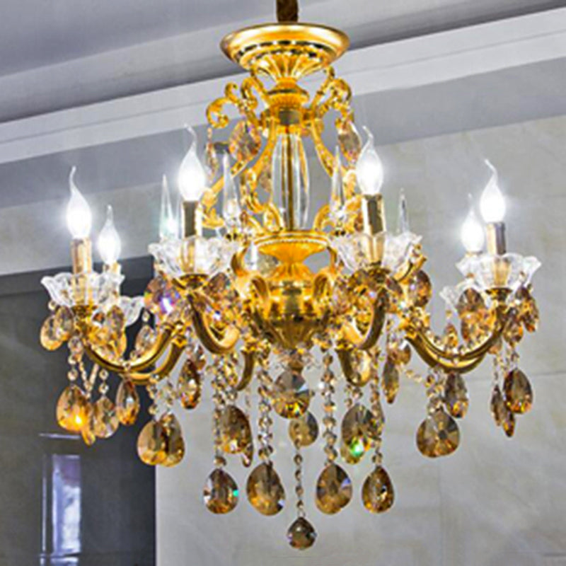 Candle Chandelier Light Fixture Traditional Metal Pendant Lighting for Restaurant