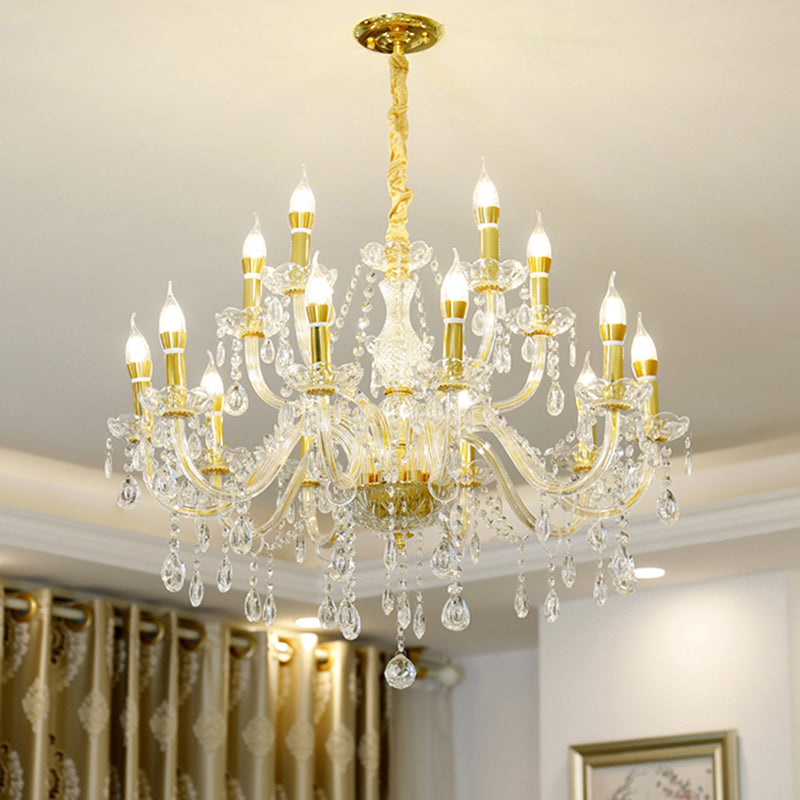 Kerze Kronleuchter Leuchte Traditionelle Kristallheizbeleuchtung für das Restaurant