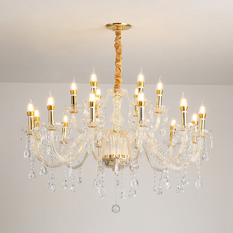 Kerze Kronleuchter Leuchte Traditionelle Kristallheizbeleuchtung für das Restaurant