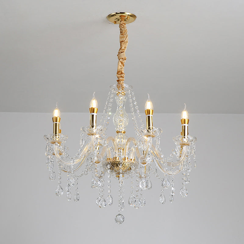Kerze Kronleuchter Leuchte Traditionelle Kristallheizbeleuchtung für das Restaurant