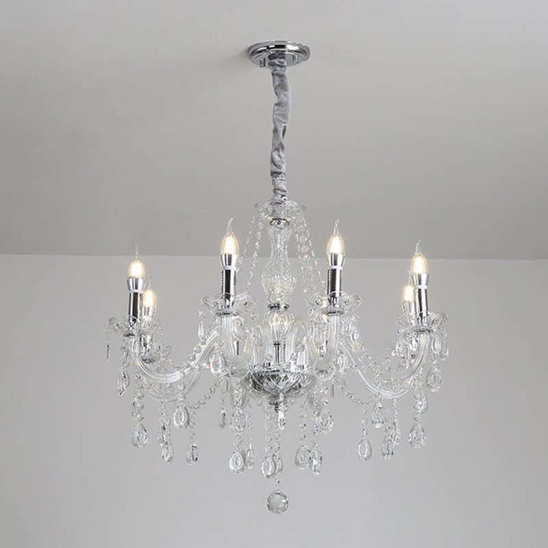 Kerze Kronleuchter Leuchte Traditionelle Kristallheizbeleuchtung für das Restaurant