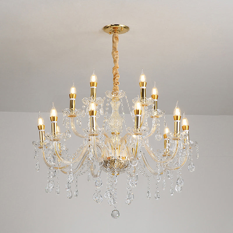 Kerze Kronleuchter Leuchte Traditionelle Kristallheizbeleuchtung für das Restaurant