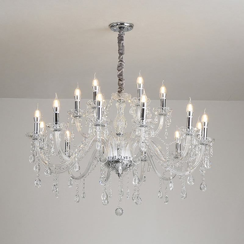 Kerze Kronleuchter Leuchte Traditionelle Kristallheizbeleuchtung für das Restaurant