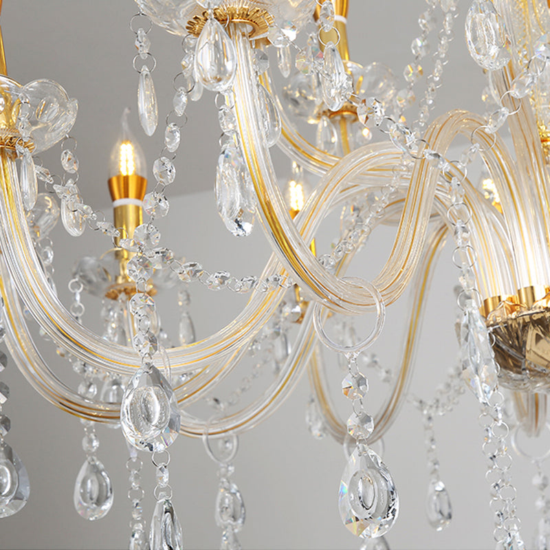 Kerze Kronleuchter Leuchte Traditionelle Kristallheizbeleuchtung für das Restaurant
