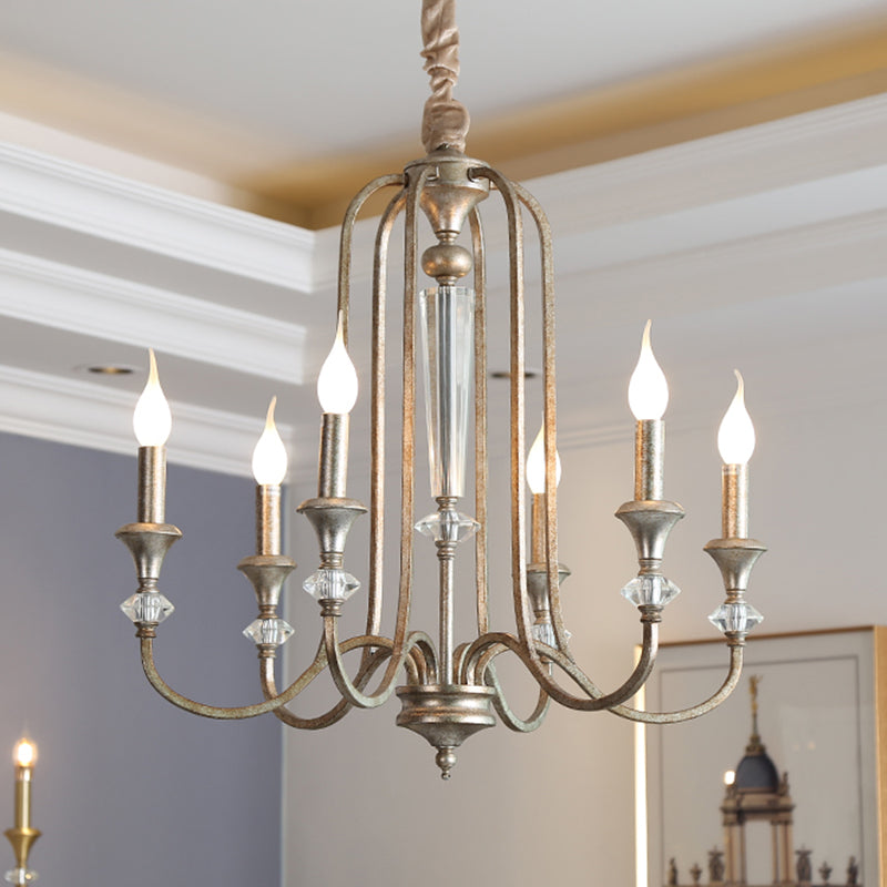 Candle Chandelier Light Fixture Traditional Metal Pendant Lighting for Restaurant