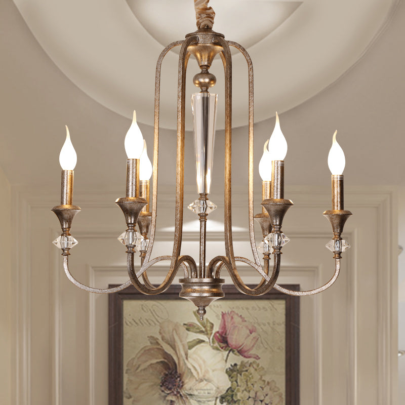 Candle Chandelier Light Fixture Traditional Metal Pendant Lighting for Restaurant