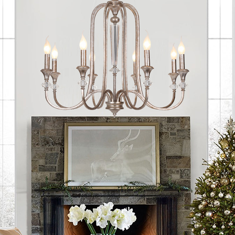 Candle Chandelier Light Fixture Traditional Metal Pendant Lighting for Restaurant