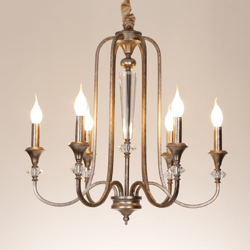 Candle Chandelier Light Fixture Traditional Metal Pendant Lighting for Restaurant