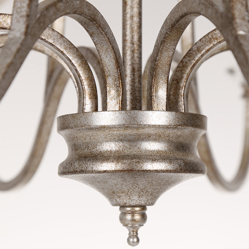 Candle Chandelier Light Fixture Traditional Metal Pendant Lighting for Restaurant