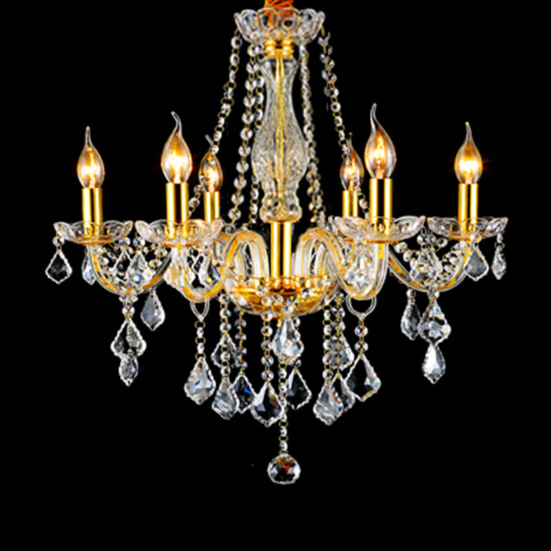 Lampada il lampadario del lampadario a candela tradizionale illuminazione a sospensione in vetro per ristorante