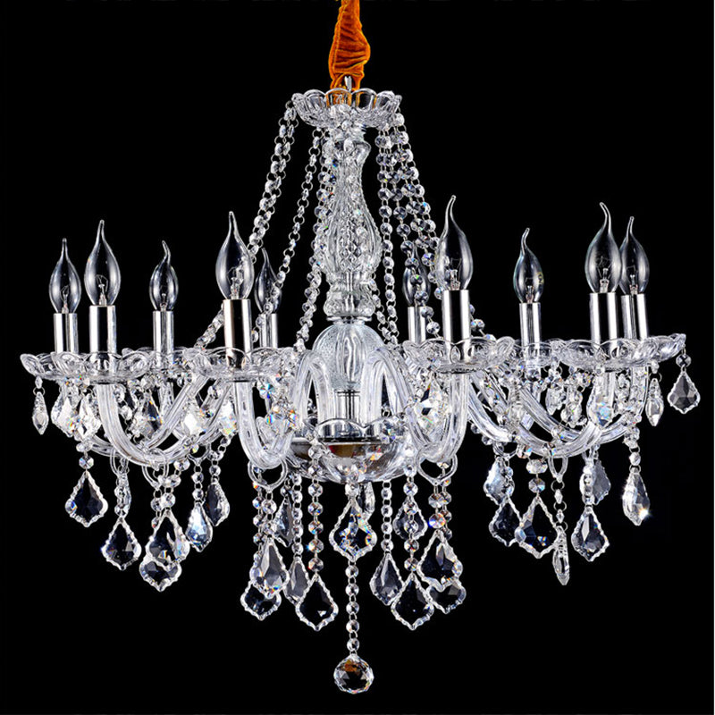 Lámpara de araña de velas iluminación de vidrio tradicional iluminación para restaurante