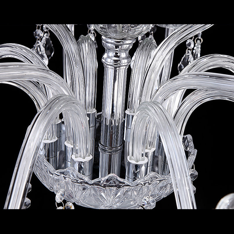 Lámpara de araña de velas iluminación de vidrio tradicional iluminación para restaurante