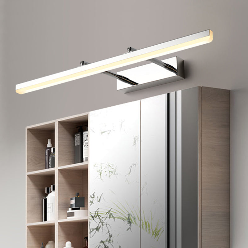 Strip Bathroom Sconce Light Fixture Metal LED Contemporary Wall Mount Light Fixture