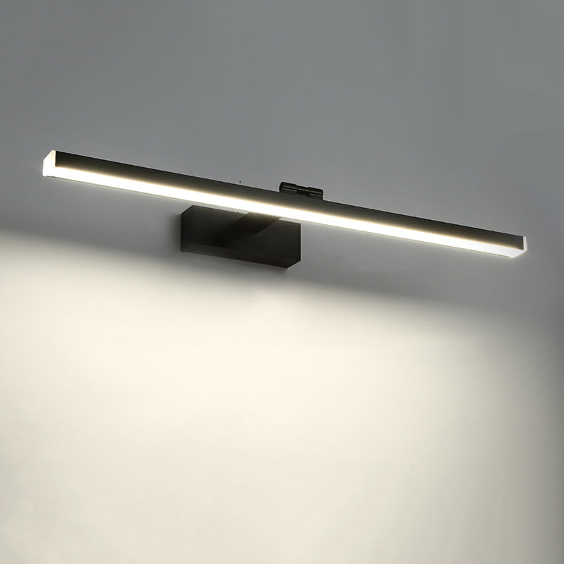 Luce da parete dritta in metallo Stile semplicità Stile a led Wall Sconce Illuminazione in nero