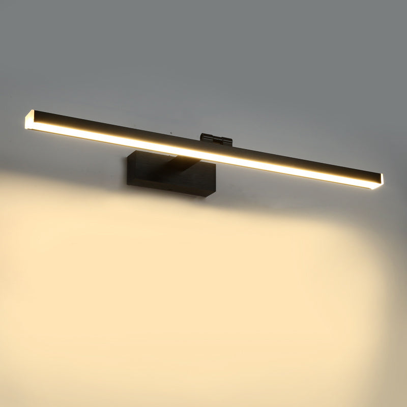Luce da parete dritta in metallo Stile semplicità Stile a led Wall Sconce Illuminazione in nero